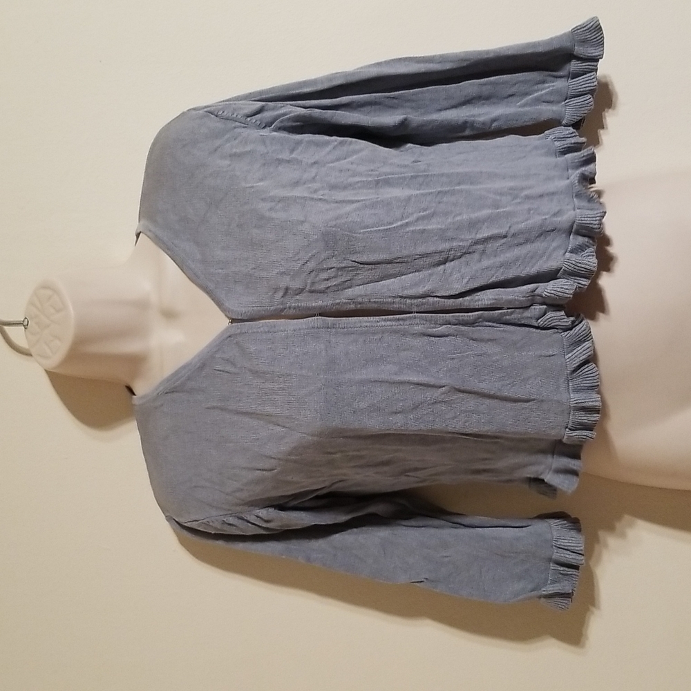 Patrick collection 100% silk gray cardigan size 8m